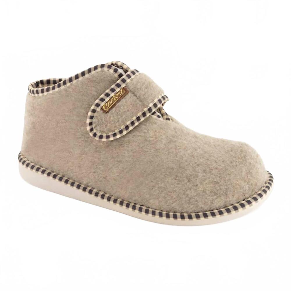 NEW ANDREA women's side hook-and-loop closure loafer in beige